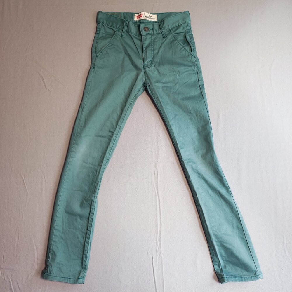 Levis 510 jeans women's size 12 reg. 26X26 green super skinny, stretch